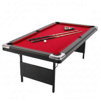 6,7 Foot Foldable Pool Table, Portable Billiards Table for Adults with Full Accessories Set, Mesa De Billar Includes 16 Balls, 2 Cue Sticks, Chalk, Rack & Brush, Game Room Table for Home