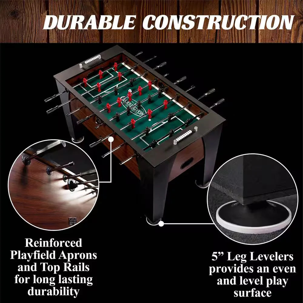 58-inch Richmond foosball table with robot-style players, steel rods and bead scorers