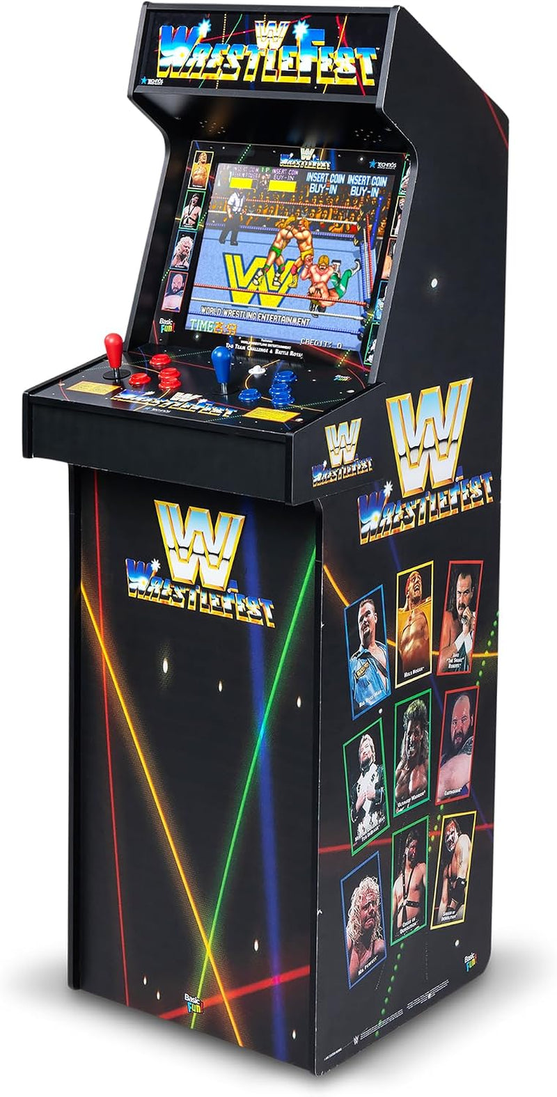 WWE Ultra Series arcade machine with 17-inch display and dual joystick controls