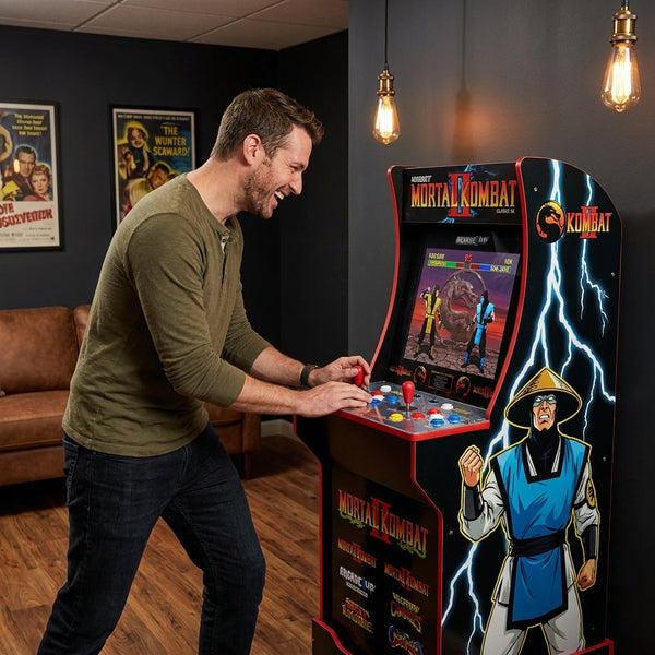 Arcade Machine Built for Home Gaming, 13 Classic Games, 15.6-Inch IPS Display, Wi-Fi Multiplayer
