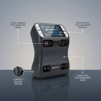 Golf Launch Monitor Built to Maximize Performance, Four-Camera Photometric Technology, Touchscreen Display — infographic