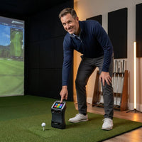 Golf Launch Monitor Built to Maximize Performance, Four-Camera Photometric Technology, Touchscreen Display — Lifestyle