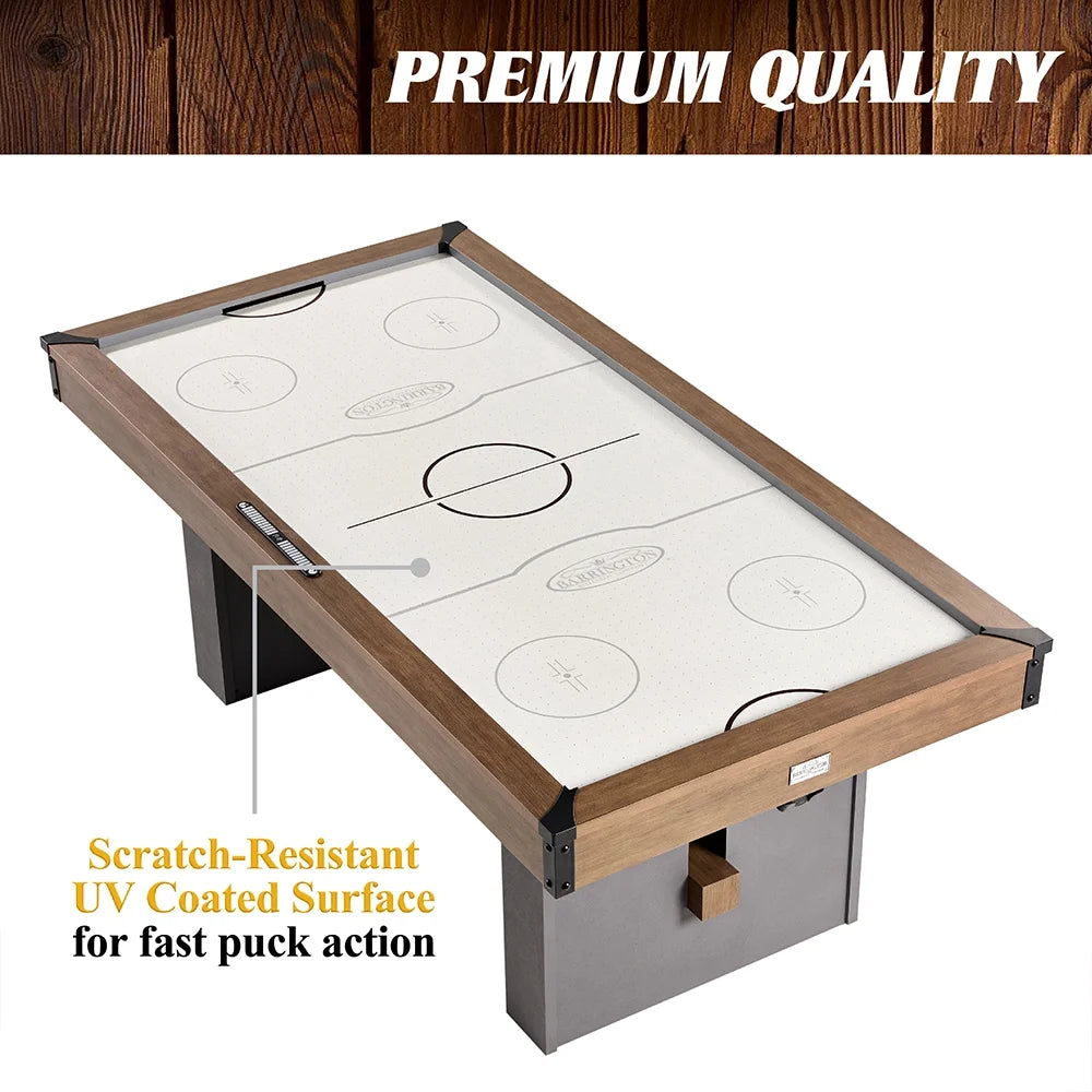 Barrington 7-foot urban air hockey table with electronic scoring and faux concrete legs
