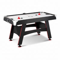 five-foot air hockey table with LED electronic scorer, pushers and pucks