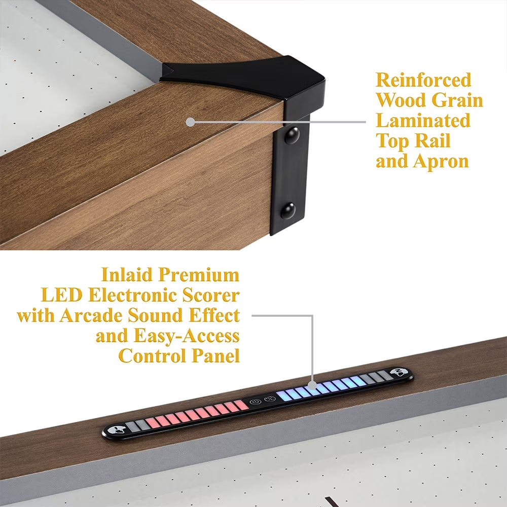 Barrington 7-foot urban air hockey table with electronic scoring and faux concrete legs