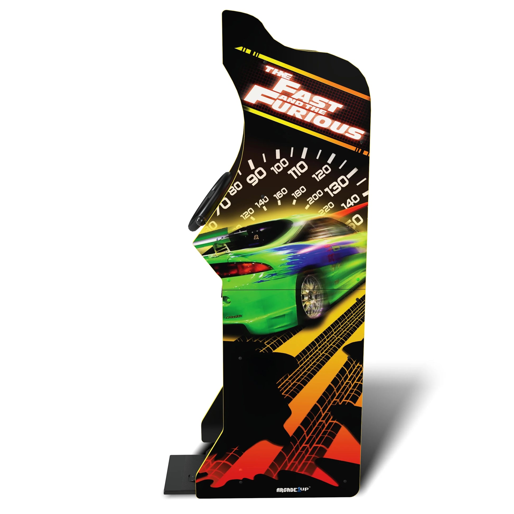 Arcade1Up Fast and Furious Deluxe racing arcade machine with steering wheel and pedals