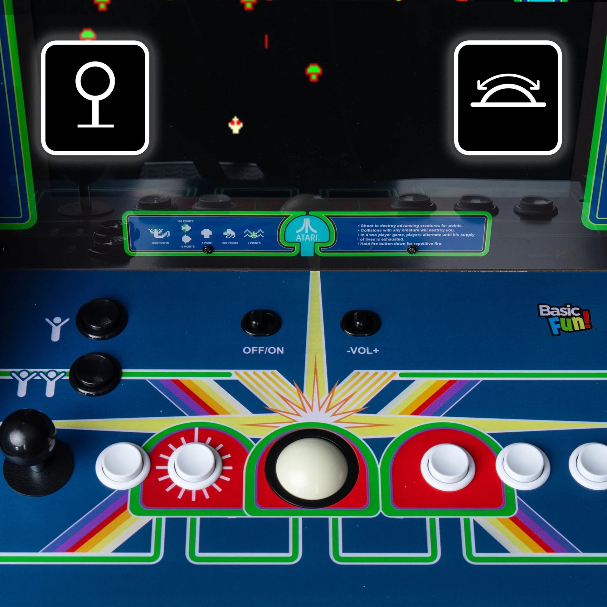 Arcade Classics Atari Centipede full-size arcade machine with 17-inch screen and trackball