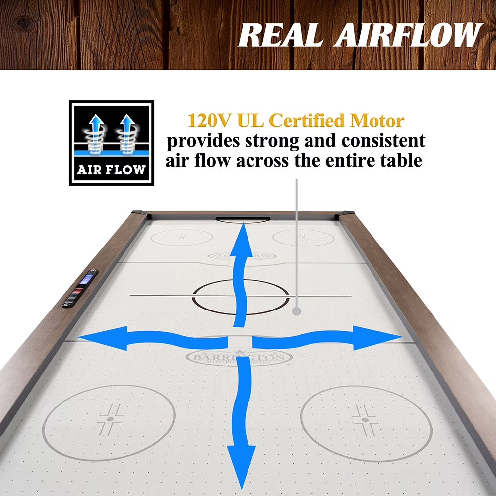 Barrington 7-foot urban air hockey table with electronic scoring and faux concrete legs