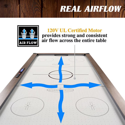 Barrington 7-foot urban air hockey table with electronic scoring and faux concrete legs