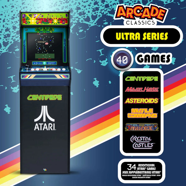 Arcade Classics Atari Centipede Ultra Series Game Machine with 17" Screen and 40 Games