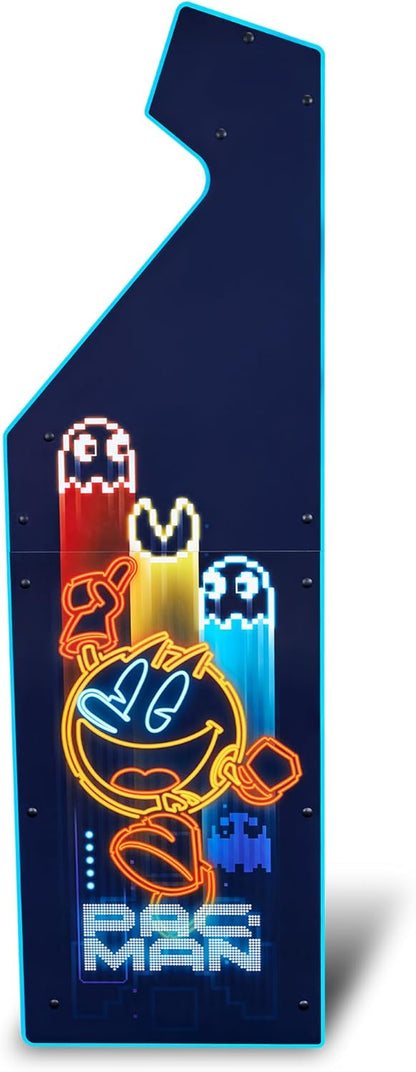 Arcade1Up PAC-MAN Deluxe Neon arcade machine with 17-inch screen and RGB lighting