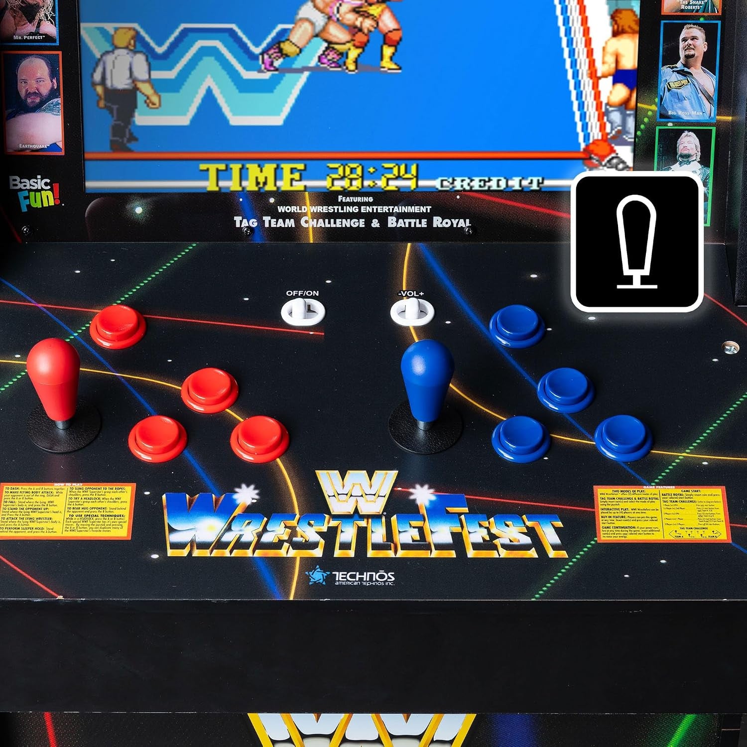 WWE Ultra Series arcade machine with 17-inch display and dual joystick controls