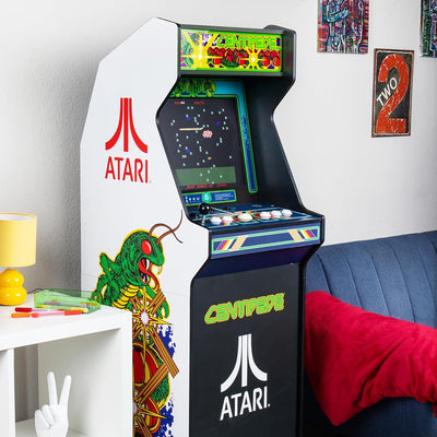 '- Atari Centipede Ultra Series Game Machine, 40 Games, 17" Liquid Crystal Screen - Indoor Cabinet, Retro, Gaming Console, Basement Decoration, Man Cave